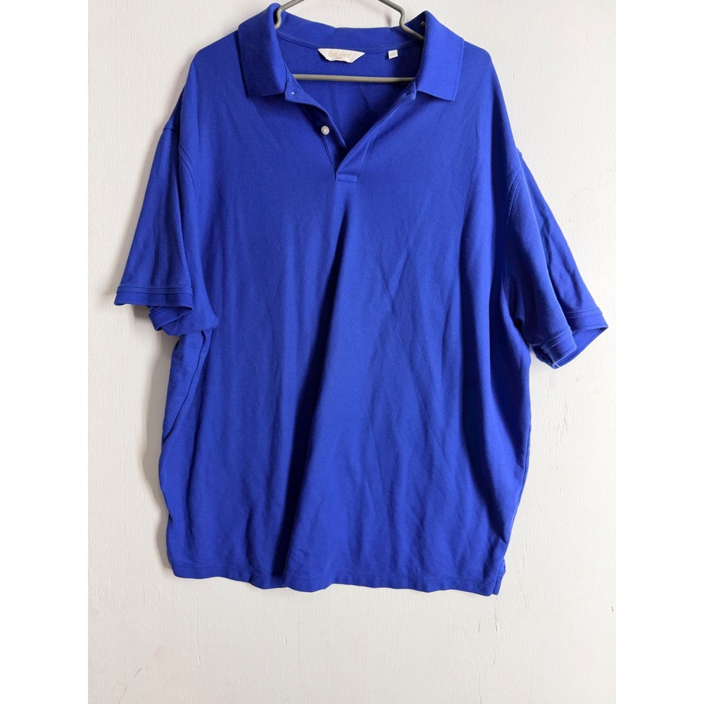 Roundtree & Yorke Gold Label Royal Blue Polo Shirt Mens 2XB Big & Tall Short Slv